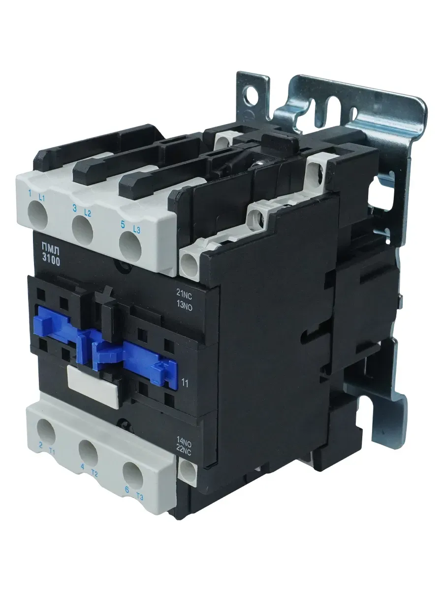 Пускатель электромагнитный ПМЛ-3100 УХЛ4 Б, 380В/50Гц, 1р+1з, 40А, нереверсивный, без реле, IP00 Электротехник ET511492