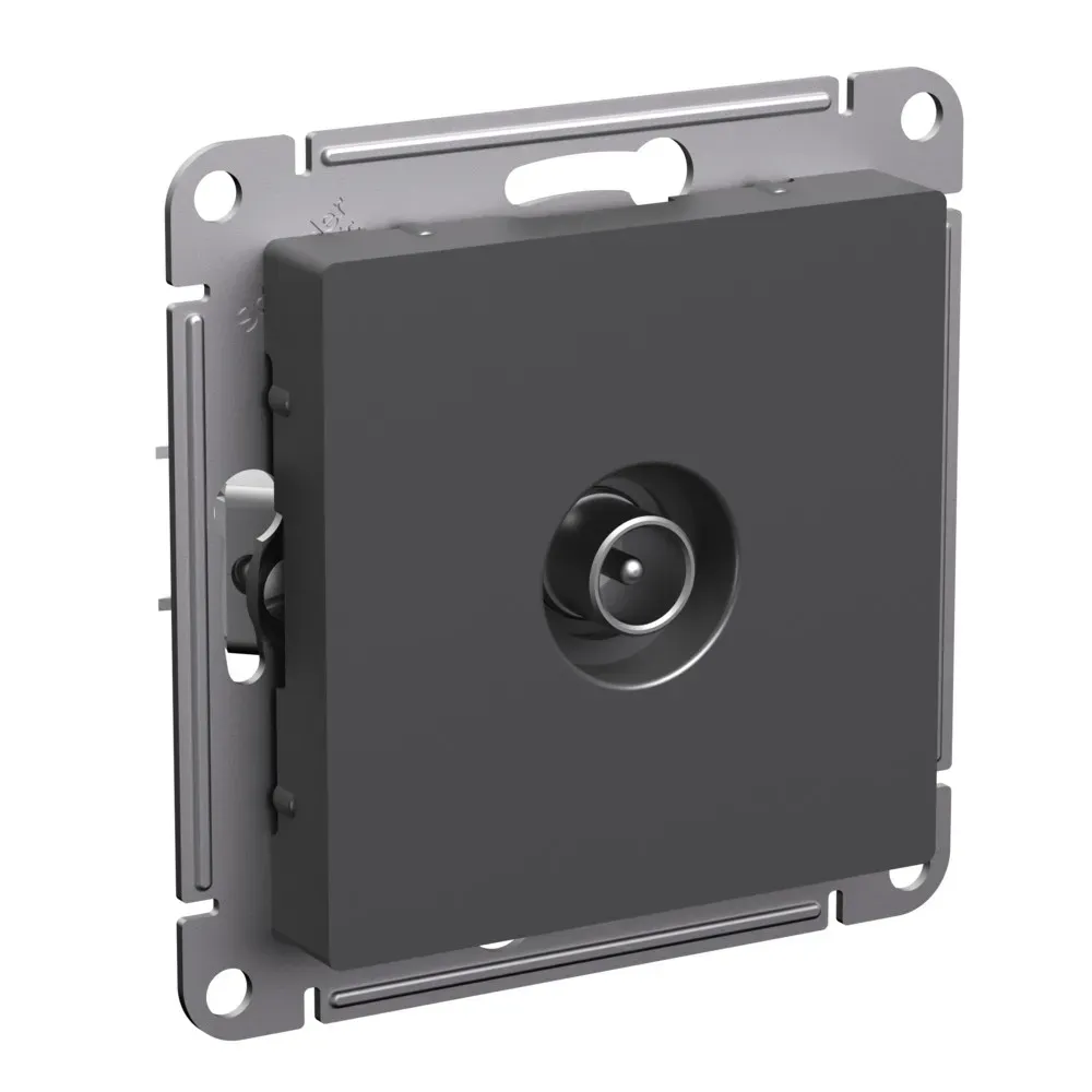 ATLASDESIGN TV РОЗЕТКА проходная 4DB, механизм, БАЗАЛЬТ SE (Потенциал) ATN001492