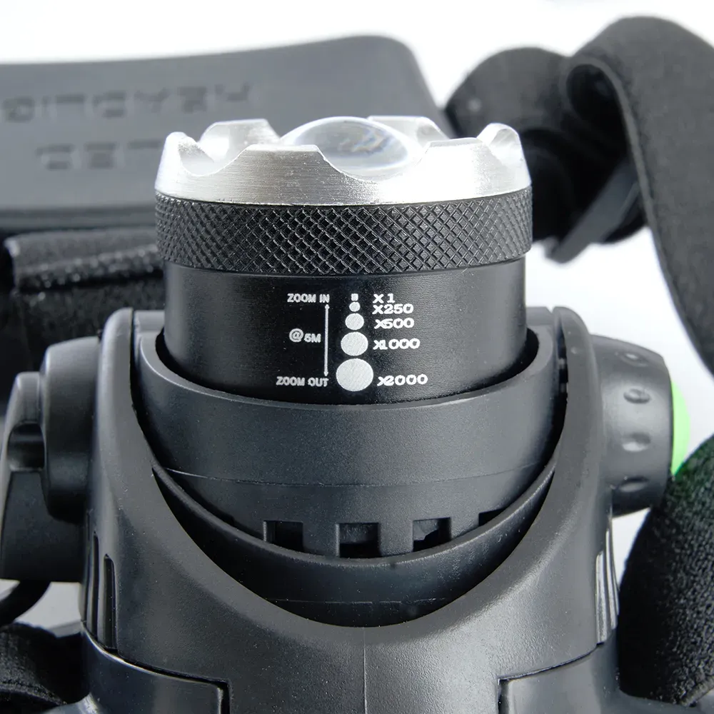 Фонарь светодиодный налобный аккумуляторный ZOOM 5w 2х18650 IP44 пластик алюминий