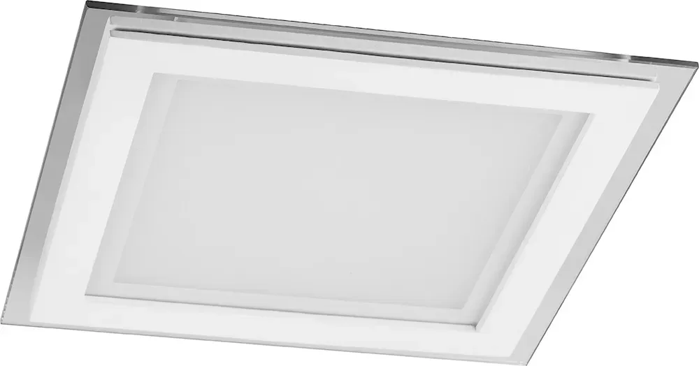 Светильник светодиодный ДВО-18w 4000K 1120Лм квадратный со стеклом белый FERON 29627