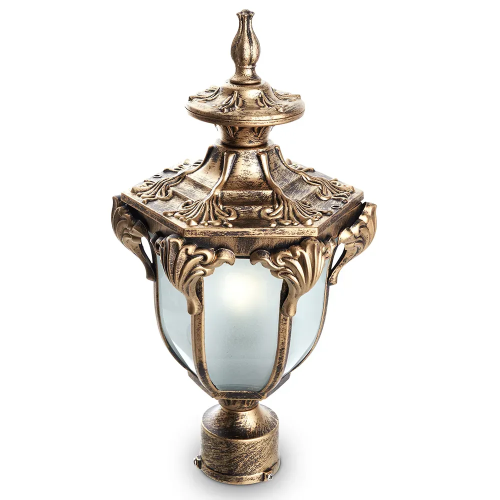 Светильник НТУ-60w на трубу Е27 IP44 черное золото FERON 11425