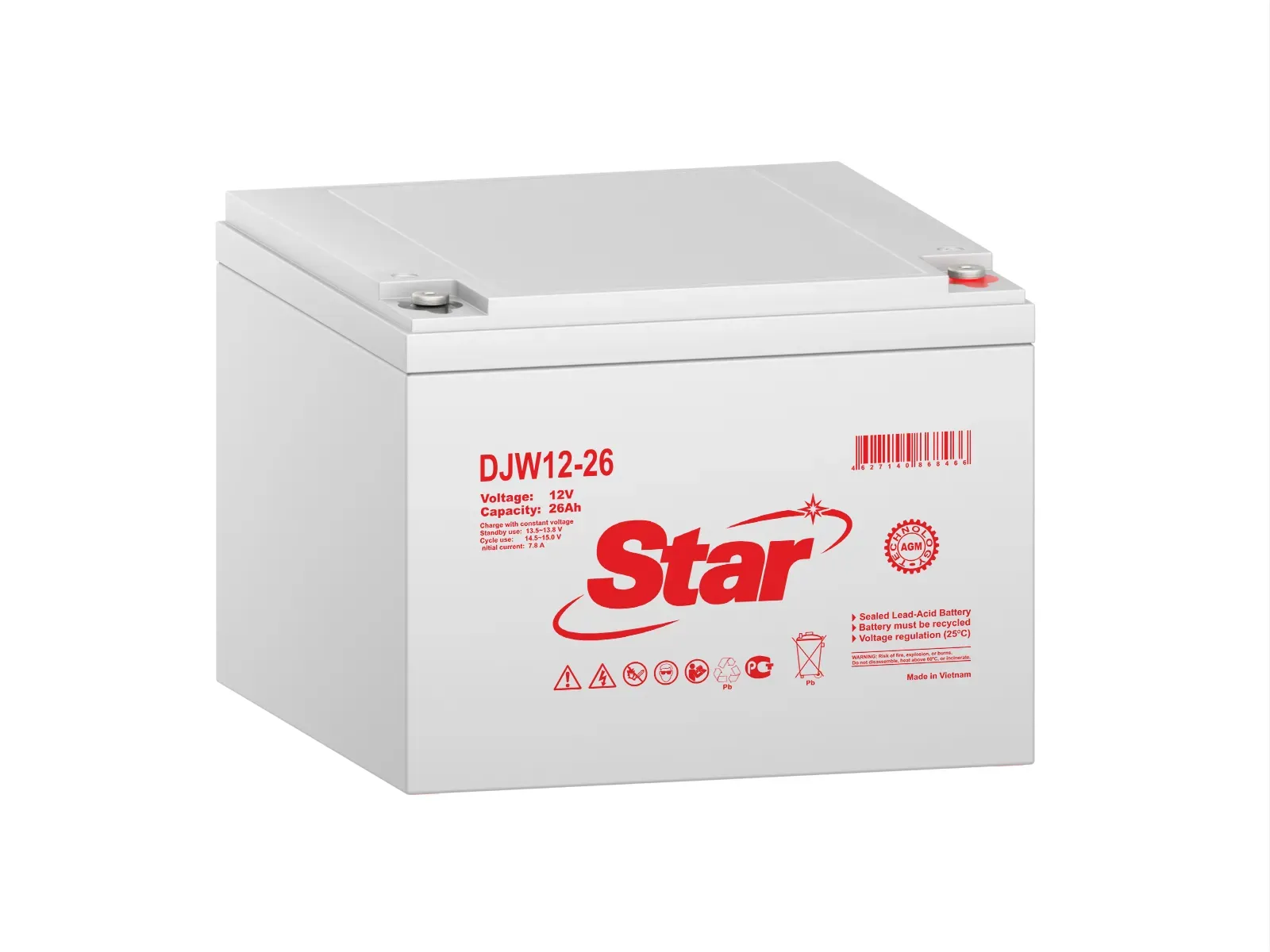 Аккумуляторная батарея DJW 12В 26Ач STAR NP STAR DJW12-26 STAR NP