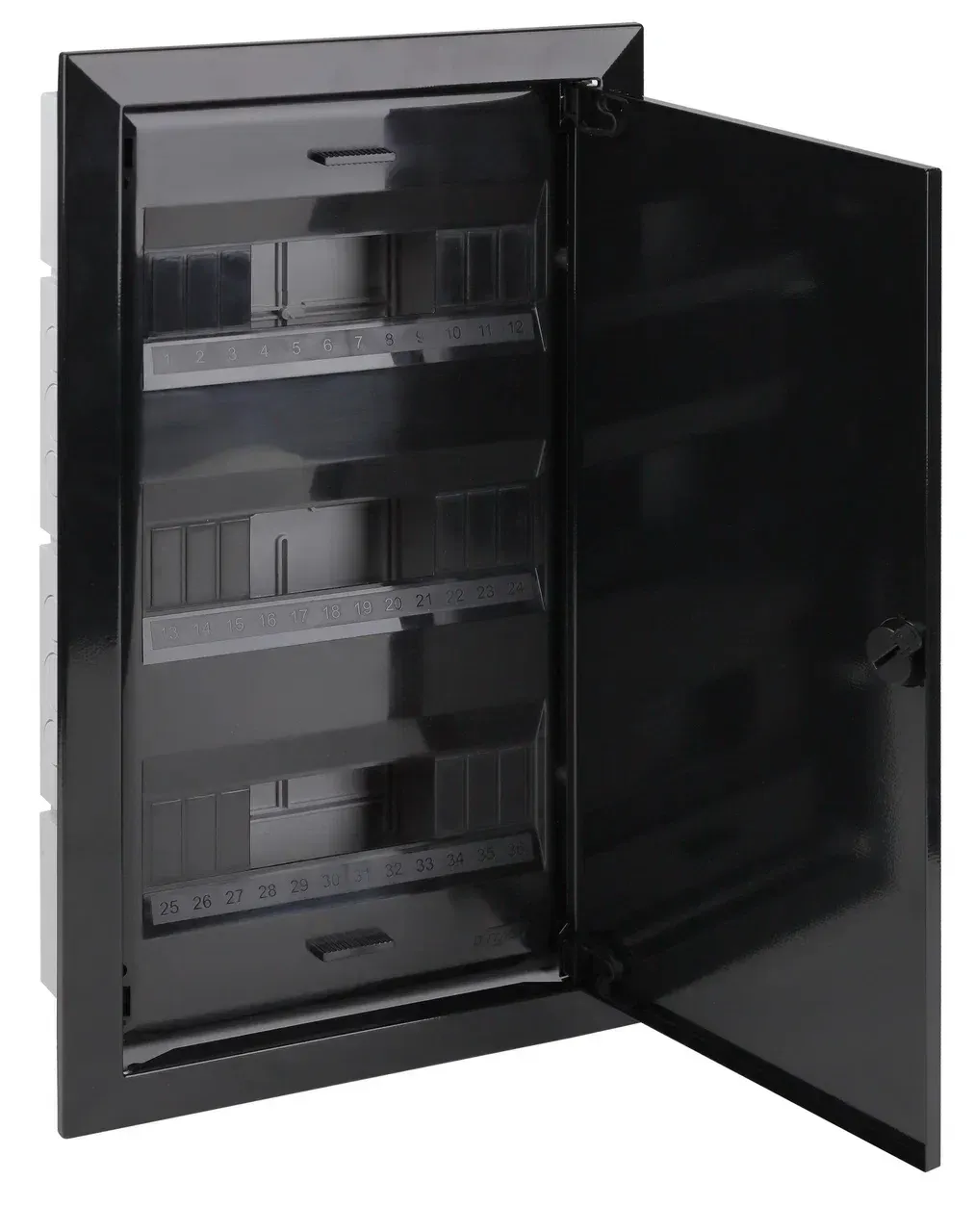 Щиток для скрытой проводки с металлической дверцей на 36 модулей черный ip40 (щрв-36) RUVINIL 68136МЧ