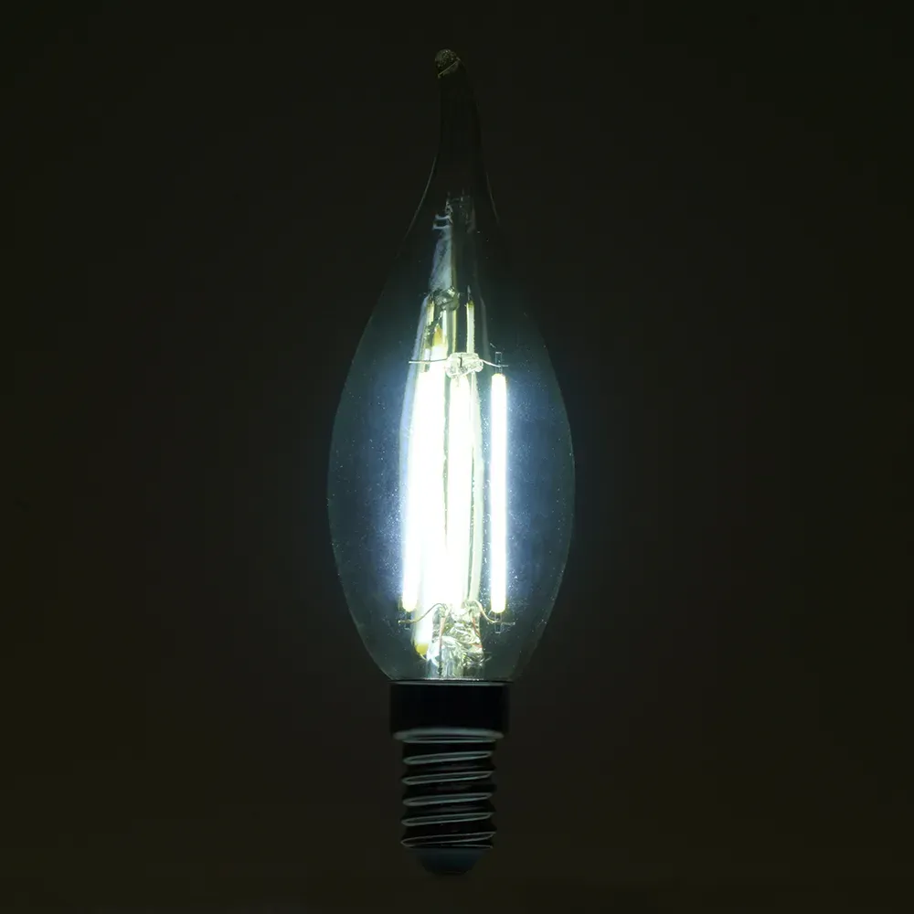 Лампа светодиодная LED 6вт Е14 дневной свеча на ветру FILAMENT Feron.PRO