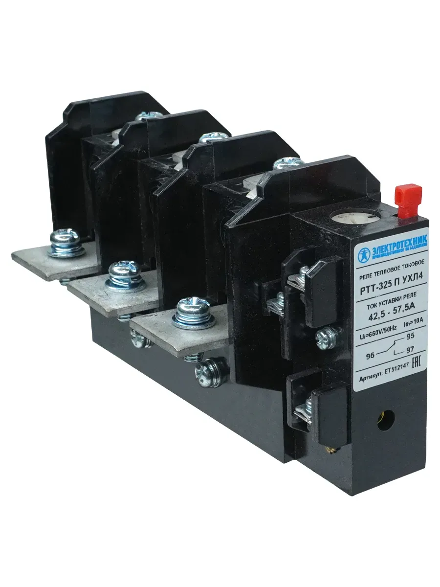 Реле электротепловое токовое РТТ-325 50А 42,5..57,5А Электротехник ET512147