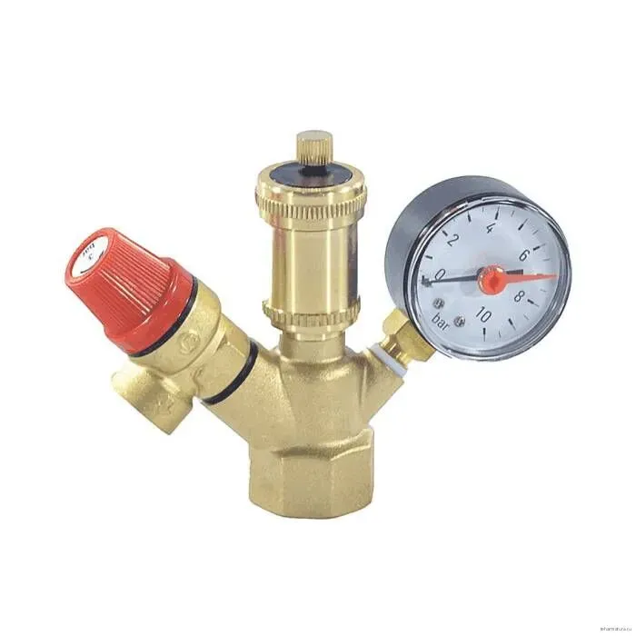 Группа безопасности котла латунь ВР 1 3 БАР ДО 44 КВТ SantechSystems 118-9896