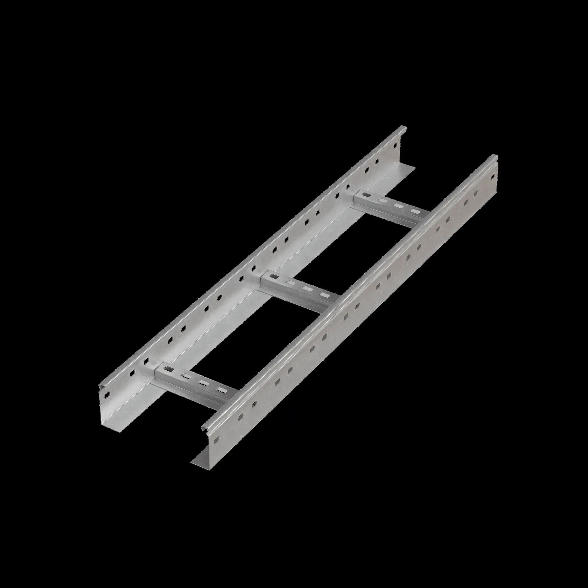 Лоток лестничный 80х200х2,0 L3000 мм N КМ-профиль LL80-200-2.0-3000 N