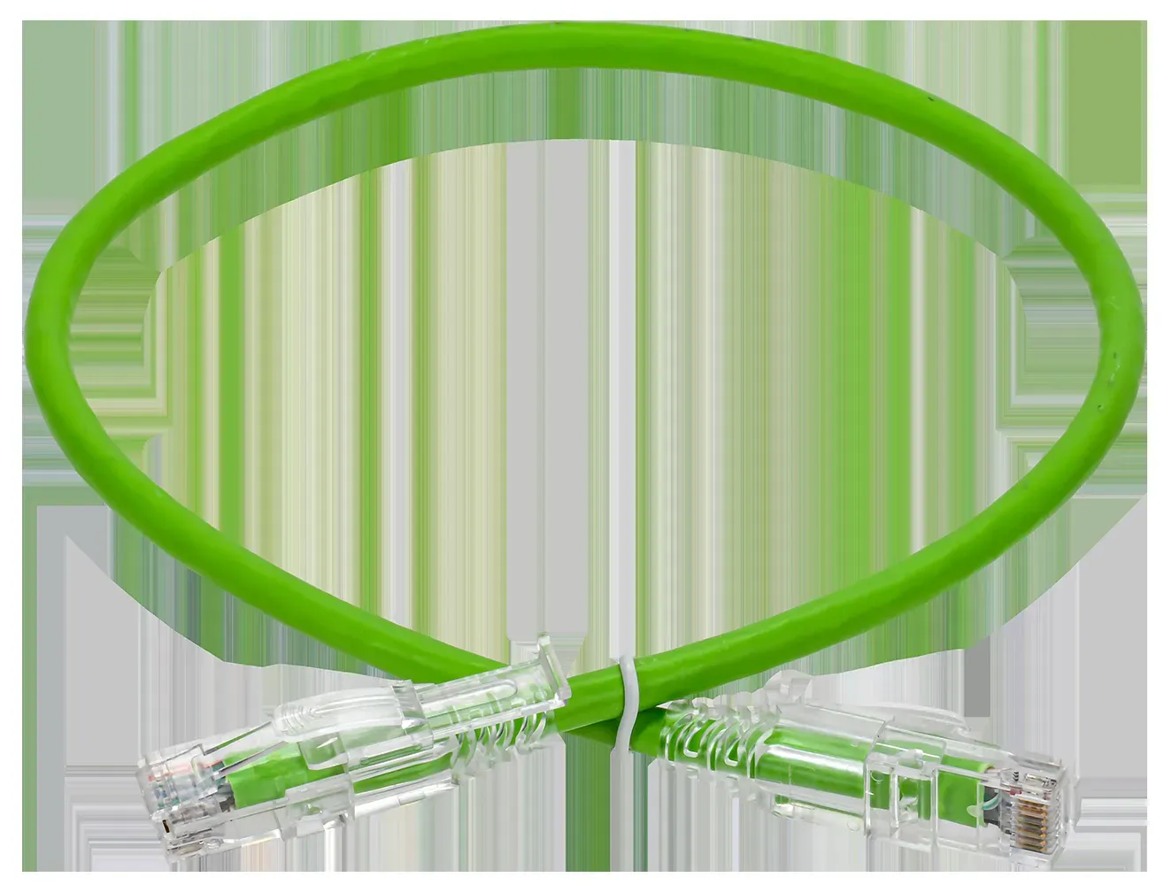 Патч-корд категории 6 UTP 2м st. с ленточным замком зеленый