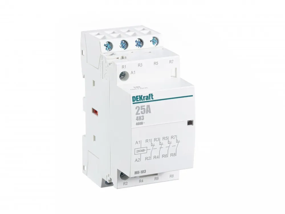 Контактор модульный 4НЗ 25А 230В МК-103 SE (Dekraft) 18070DEK