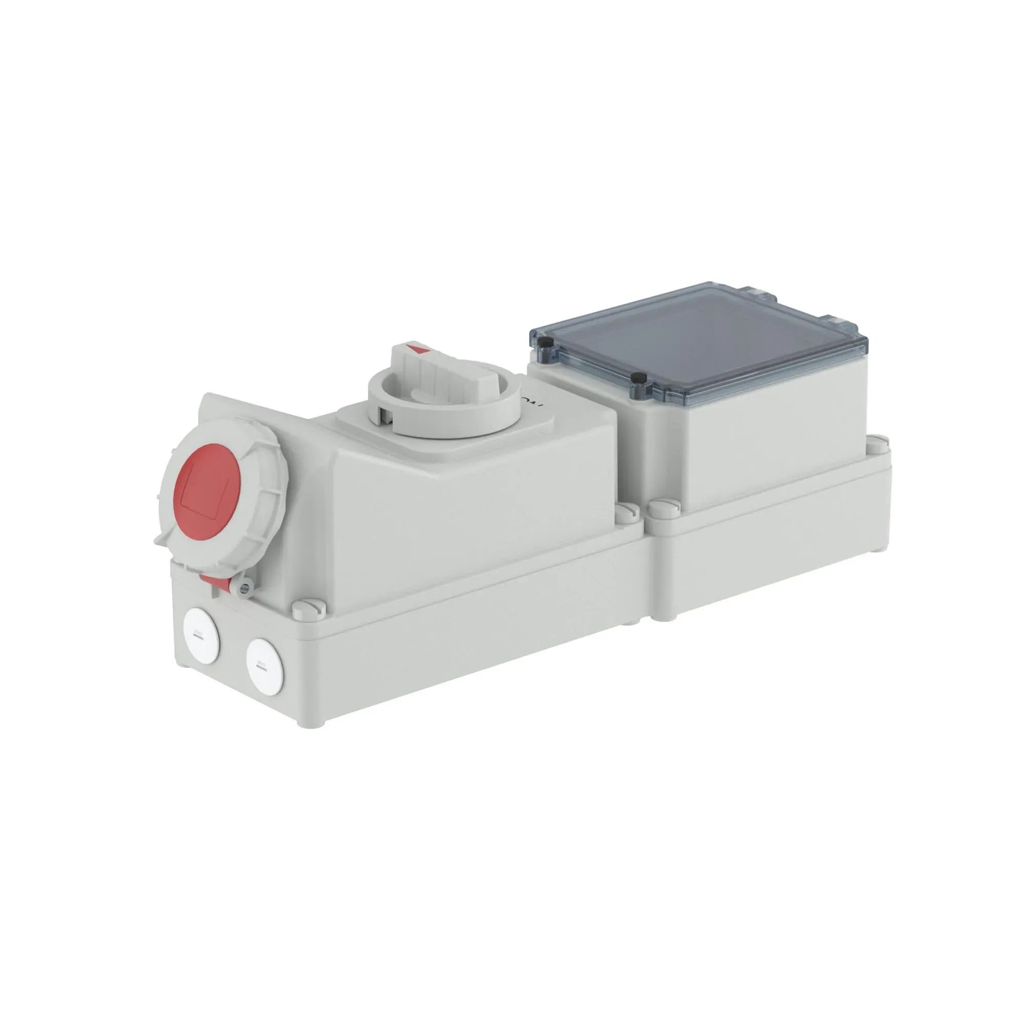 Розетка наружной установки с механической блокировкой и din-рейкой на 6 модулей ip67 63а 3p+e+n 400в ДКС DIS5686387