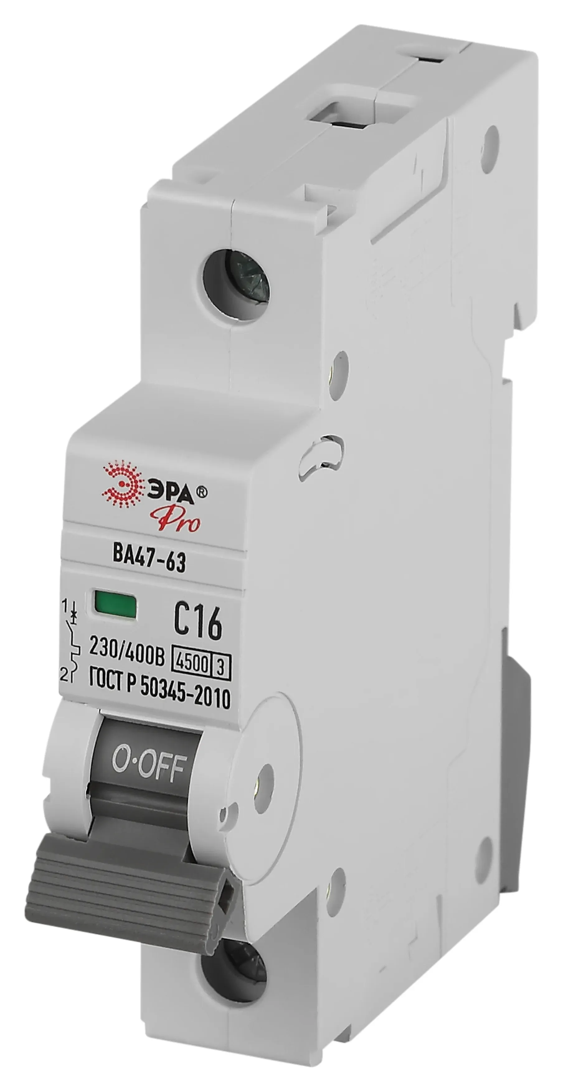 Выключатель автоматический ва47-63 1p 16а кривая c 4,5ка pro va63-1p16c4.5 эра ЭРА Б0059407