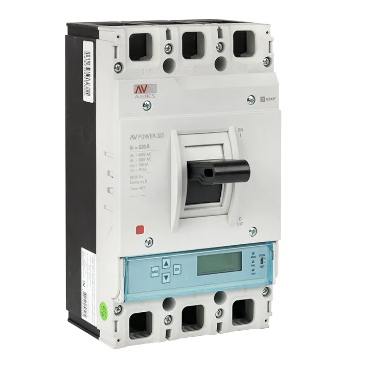 Автоматический выключатель av power-3/3 630а 100ka etu6.0 averes EKF MCCB-33-630H-6.0-AV