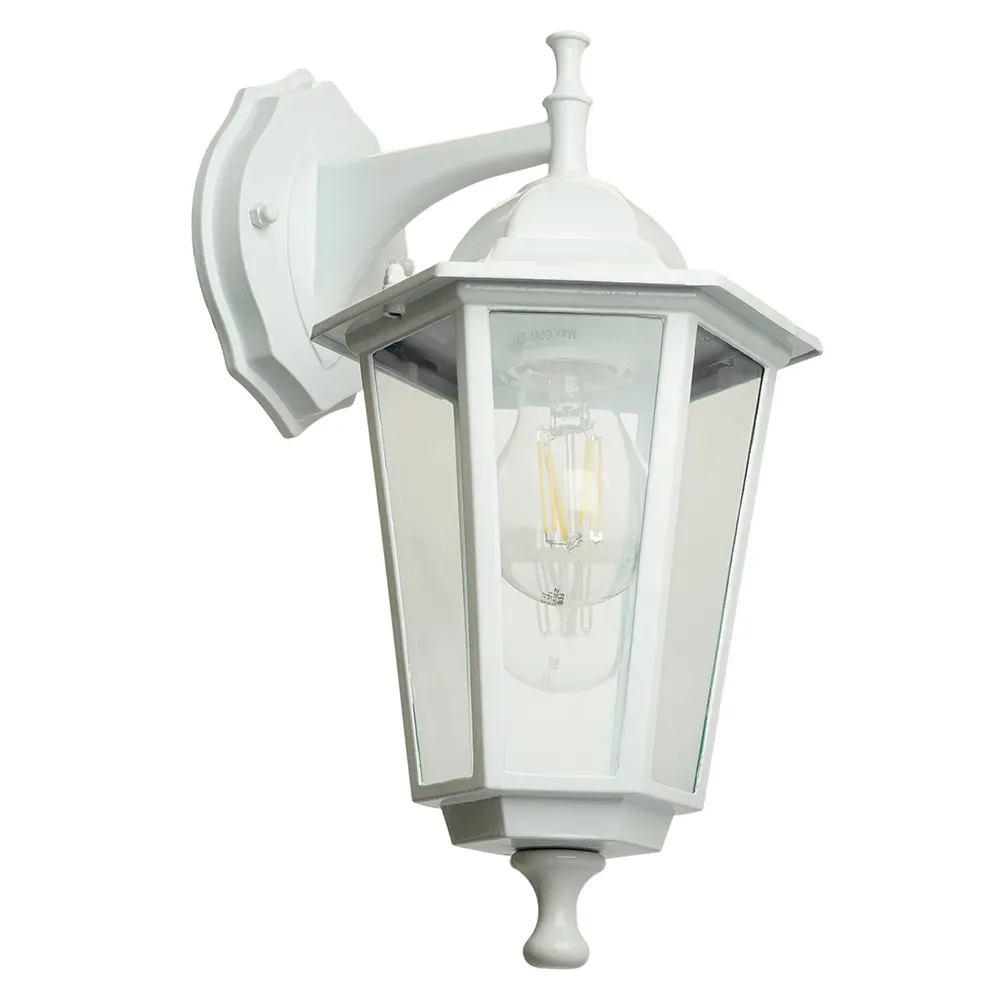 Светильник НБУ-60w вниз Е27 IP44 белый FERON 11053