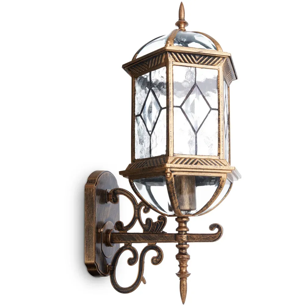 Светильник НБУ-60w вверх Е27 IP44 черное золото FERON 11334