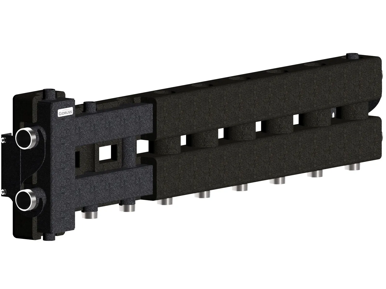 Коллектор с гидрострелкой BM-80-5D.EPP на 4 контура G1', 1 боковой контур G 1 1/4' с термоизоляцией до 80 кВт, ст. 09Г2С Gidruss BM 8005T 23