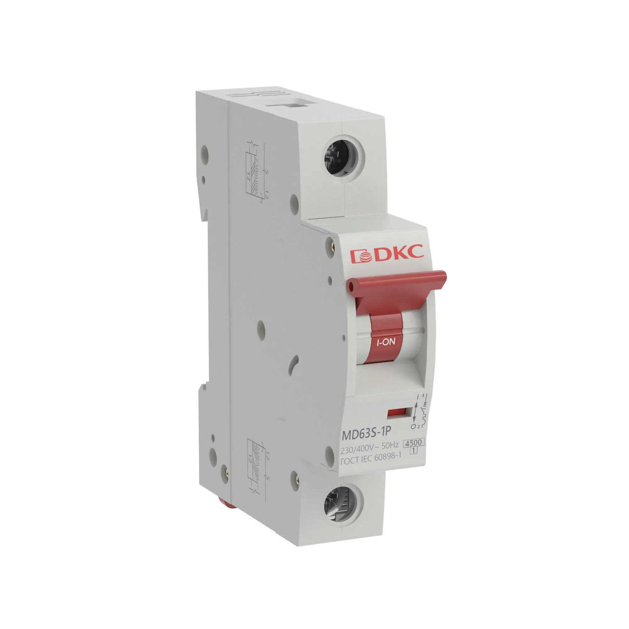 Выключатель автоматический однополюсный 2а b md63s-1pb6 4,5ка ДКС MD63S-1PB2