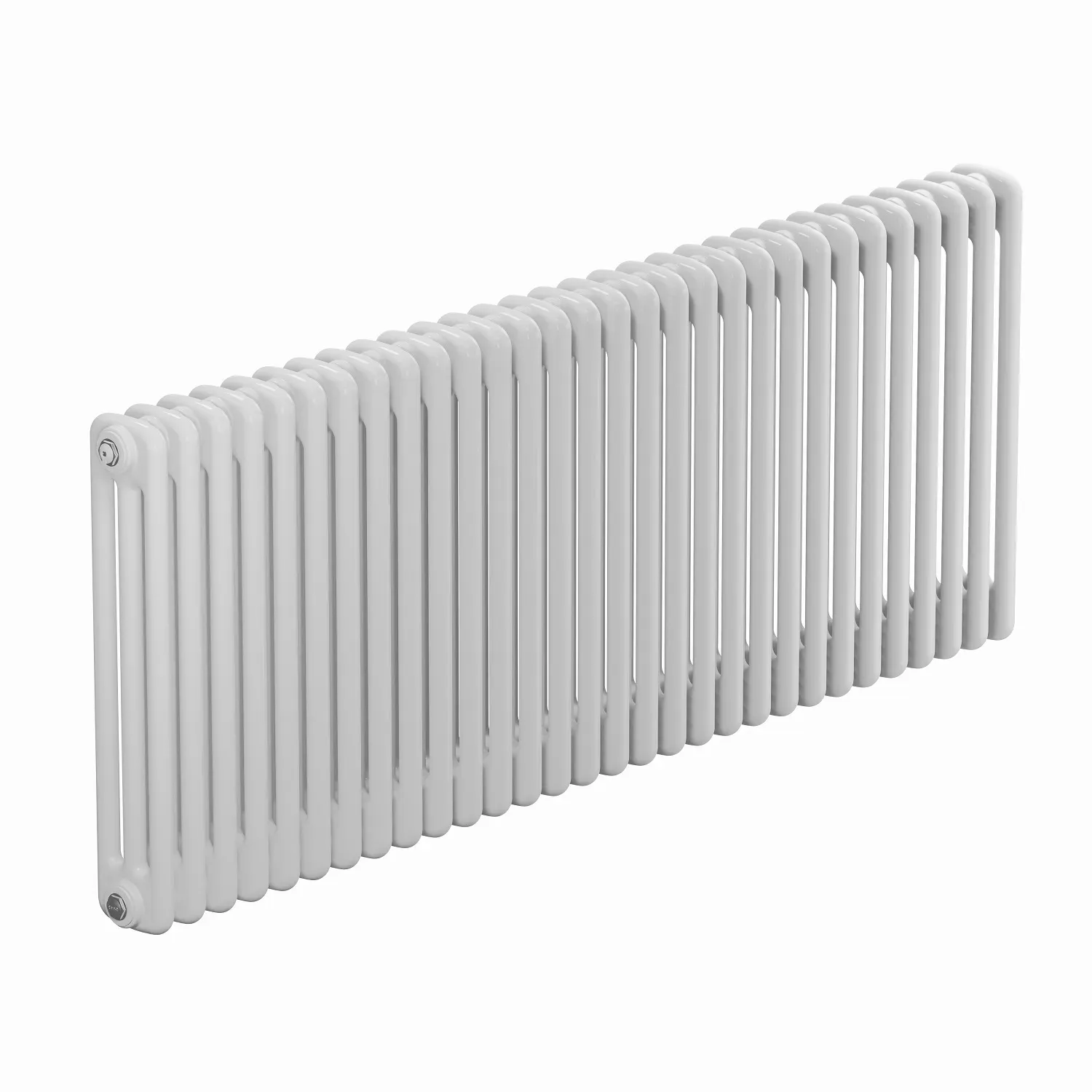 Радиатор трубчатый настенный трехрядный 415/107/26 нижнее сдвоенное подключение с клапаном Rifar RG0091IK8I059N