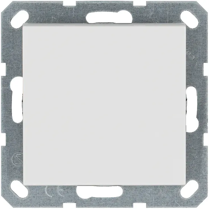 Выключатель одноклавишный перекрестный 10A 250V~ с накладкой, цвет белый глянцевый Jasmart G3013W