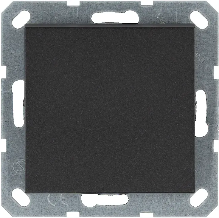 Звонковый механизм 10A 250V~ с накладкой, цвет Антрацит Jasmart G3010B