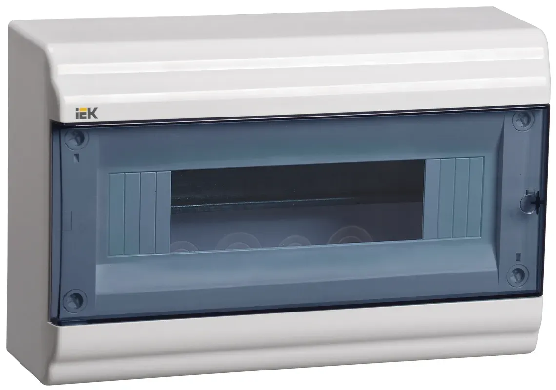 Щит распределительный навесной щрн-п-12 пластиковый прозрачная дверь ip41 prime IEK MKP82-N-12-41-10