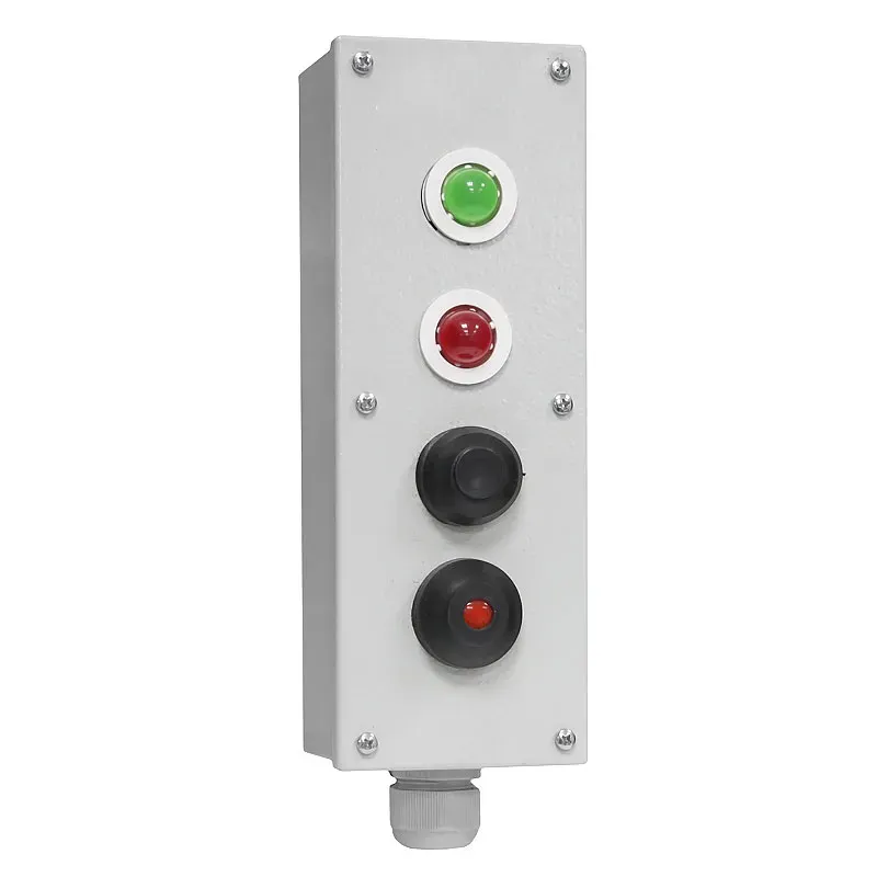 Пост управления ПКУ-15-21.141-54У2 (2хСКЛ11 зеленая, 220В + 2хКЕ081/2(1з+1р) красная + PG-21) Электротехник ET055239