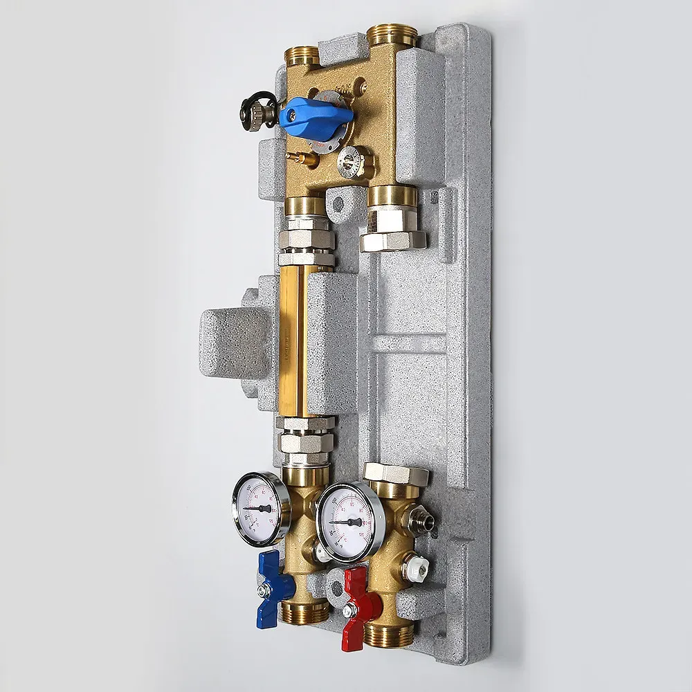 Группа насосная для систем VARIMIX 1'1/4 - 3W-KV4 с байпасом и трехходовым клапаном Valtec ivacvar20