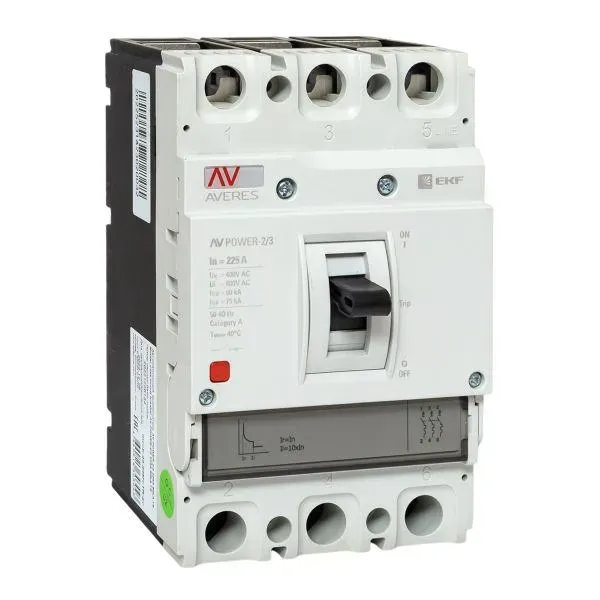 Автоматический выключатель av power-2/3 225а 80ka tr averes EKF MCCB-23-225H-TR-AV