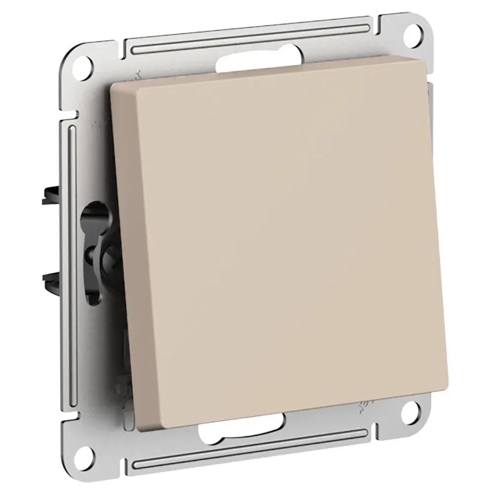 ATLASDESIGN 1-клавишный ВЫКЛЮЧАТЕЛЬ 2-полюсный, 10А, мех., ПЕСОЧНЫЙ SE (Потенциал) ATN001221