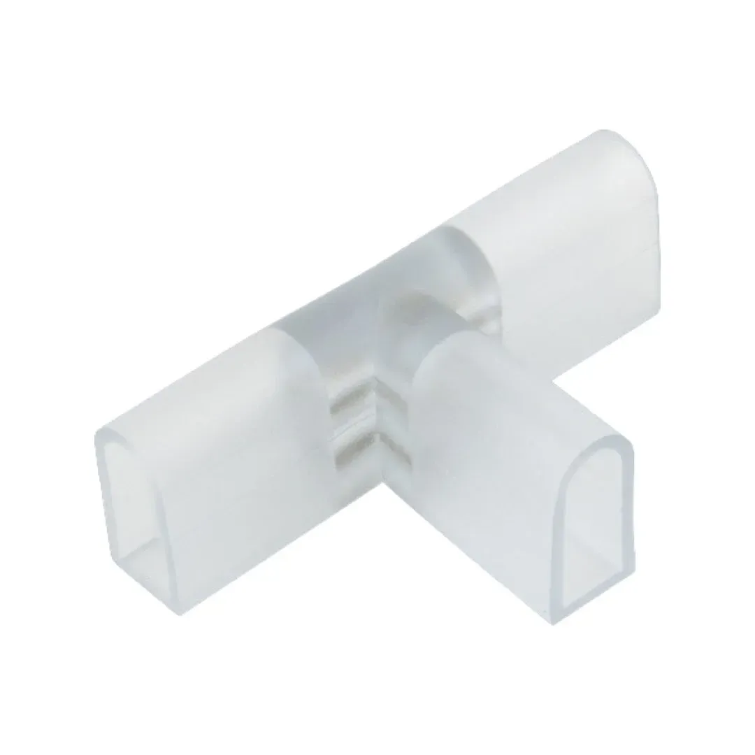 Соединитель контактный Т-образный UTC-K-32/N21 CLEAR 010 POLYBAG для светодиодных лент ULS-N21 NEON 220В, 8x16мм 2 контакта Цвет прозрачный 10 штук в пакете Uniel UL-00004461