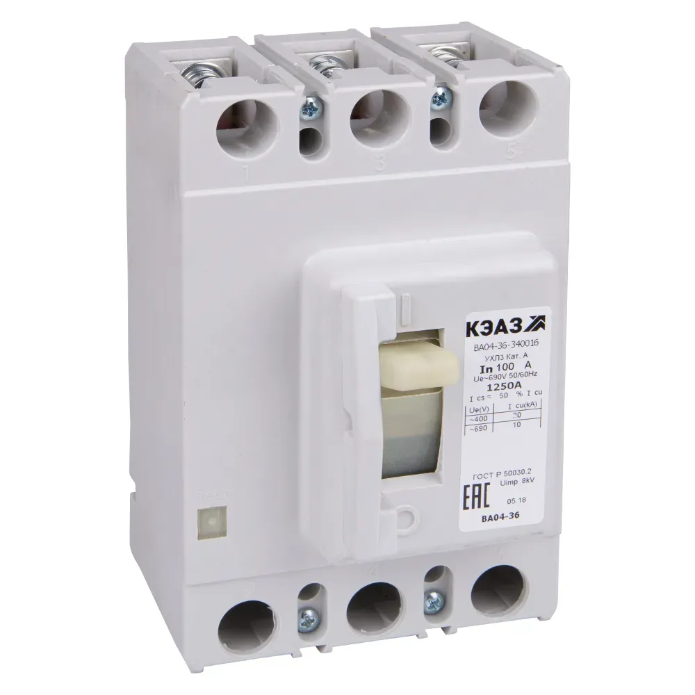 Выключатель автоматический ва04-36-340016-80а-1000-690ac-ухл3 КЭАЗ 229471
