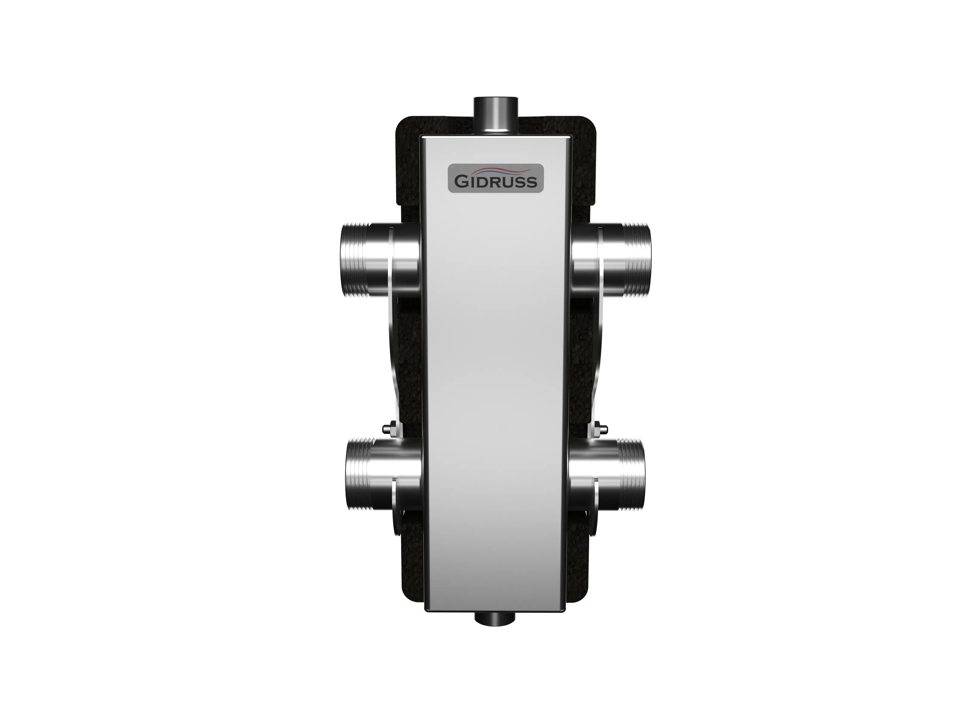 Стрелка гидравлическая GRSS-80-32.EPP DN 32 резьбовое соединение до 80 кВт с термоизоляцией нержавеющая сталь Gidruss GR 80GAT 04