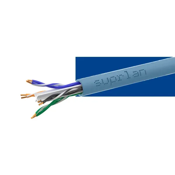 Витая пара SUPRLAN Six U/UTP 6 4x2xAWG23 Cu нг(А)-LSLTx Project In. 305м (RUS Синий)