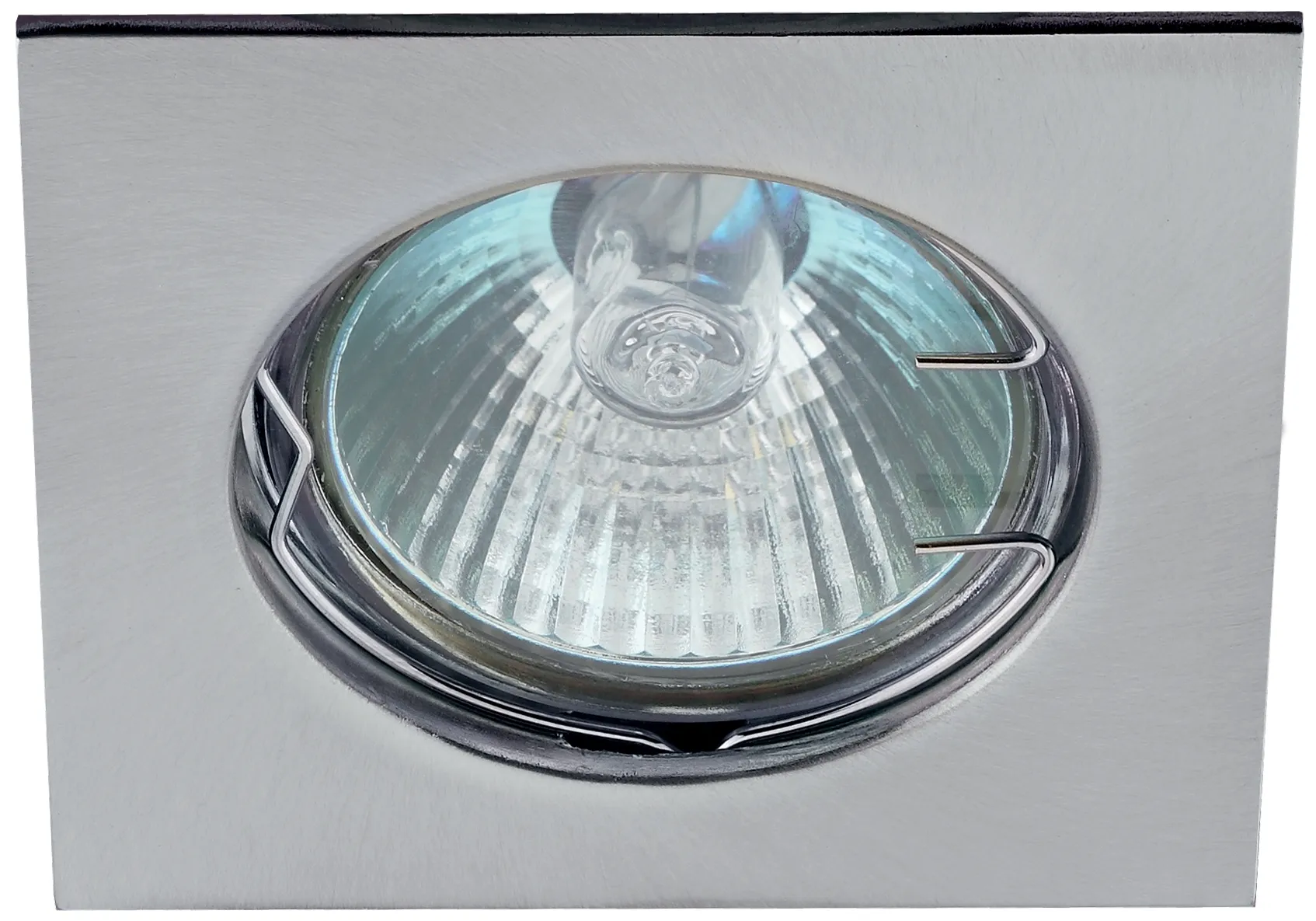 Светильник встраиваемый литой квадрат MR16 KL2 CH ,12V/220V, 50W хром (100/2100) ЭРА C0043660