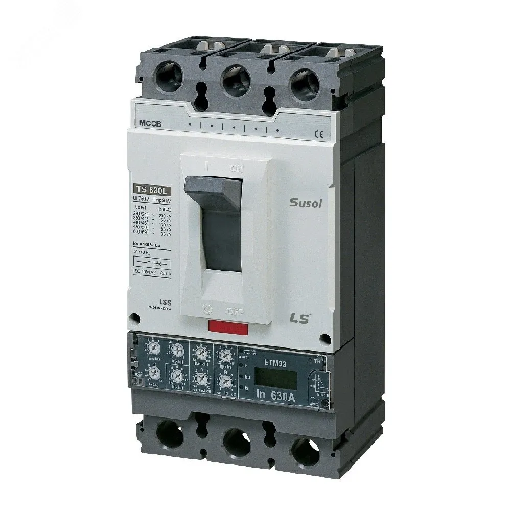Автоматический выключатель TS630H (85kA) ETM33 630A 3P3T LSIS Co 0108008500