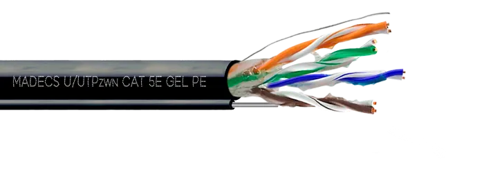 Витая пара u/utpzwn 4pr 24awg cat.5e с тросом неэкранированная заполненная гелем (dcm test report) ЕКС 700665R