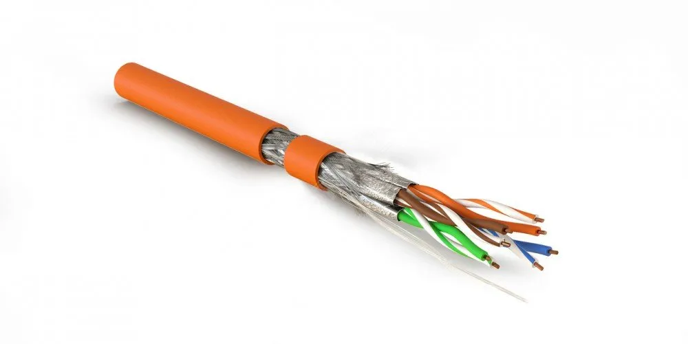 Витая пара S/FTP кат 7а 4 пары AWG23 solid IN LSZH нг(А)-HF оранжевый 500м