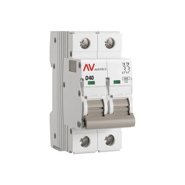 Выключатель автоматический av-6 2p 40a (d) 6ка averes EKF MCB6-2-40D-AV