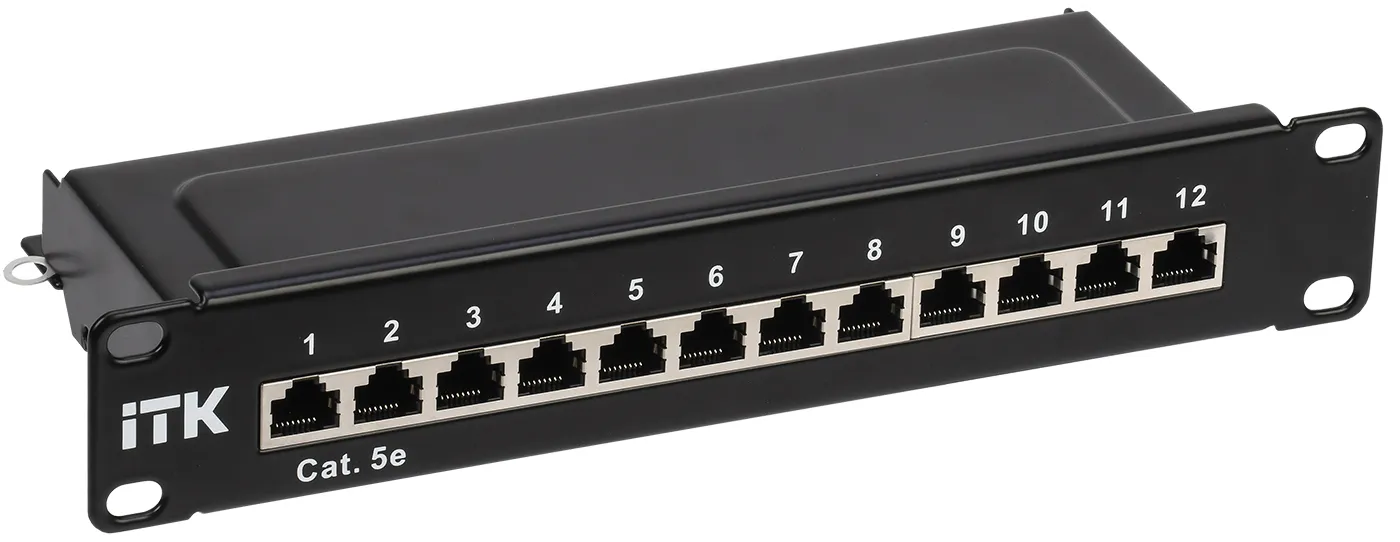Патч-панель 1U кат.5E STP 12 портов 10дюйм Dual IDC