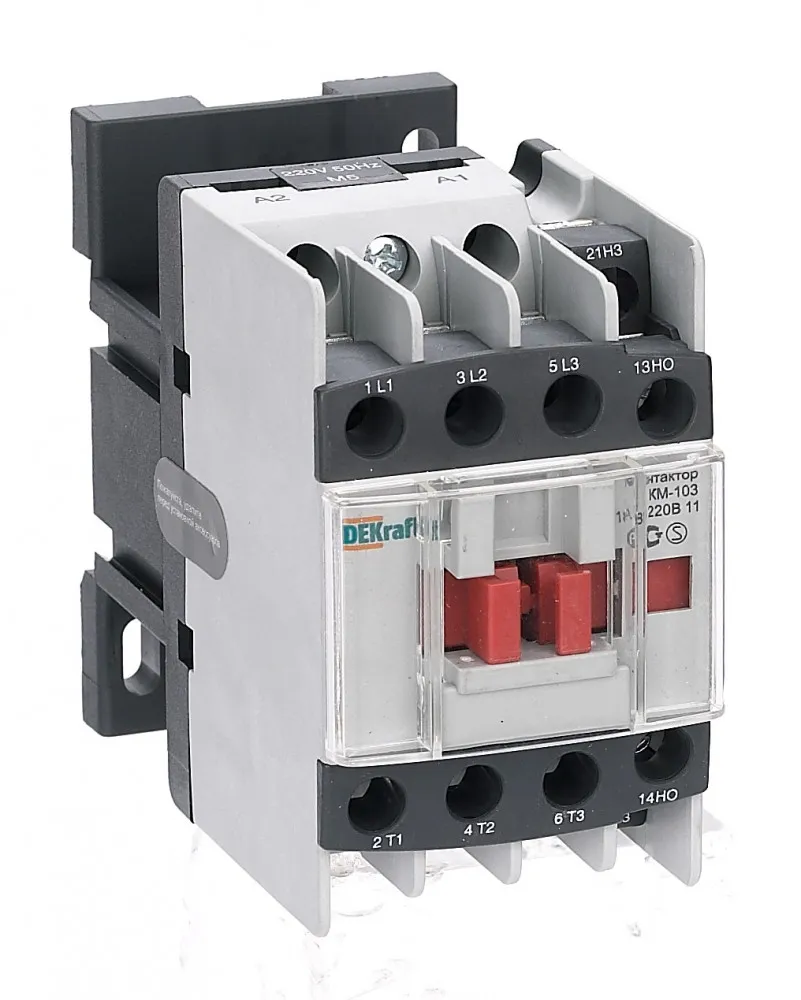 Контактор 18А 24В АС3 1НО+1НЗ КМ-103 SE (Dekraft) 22110DEK