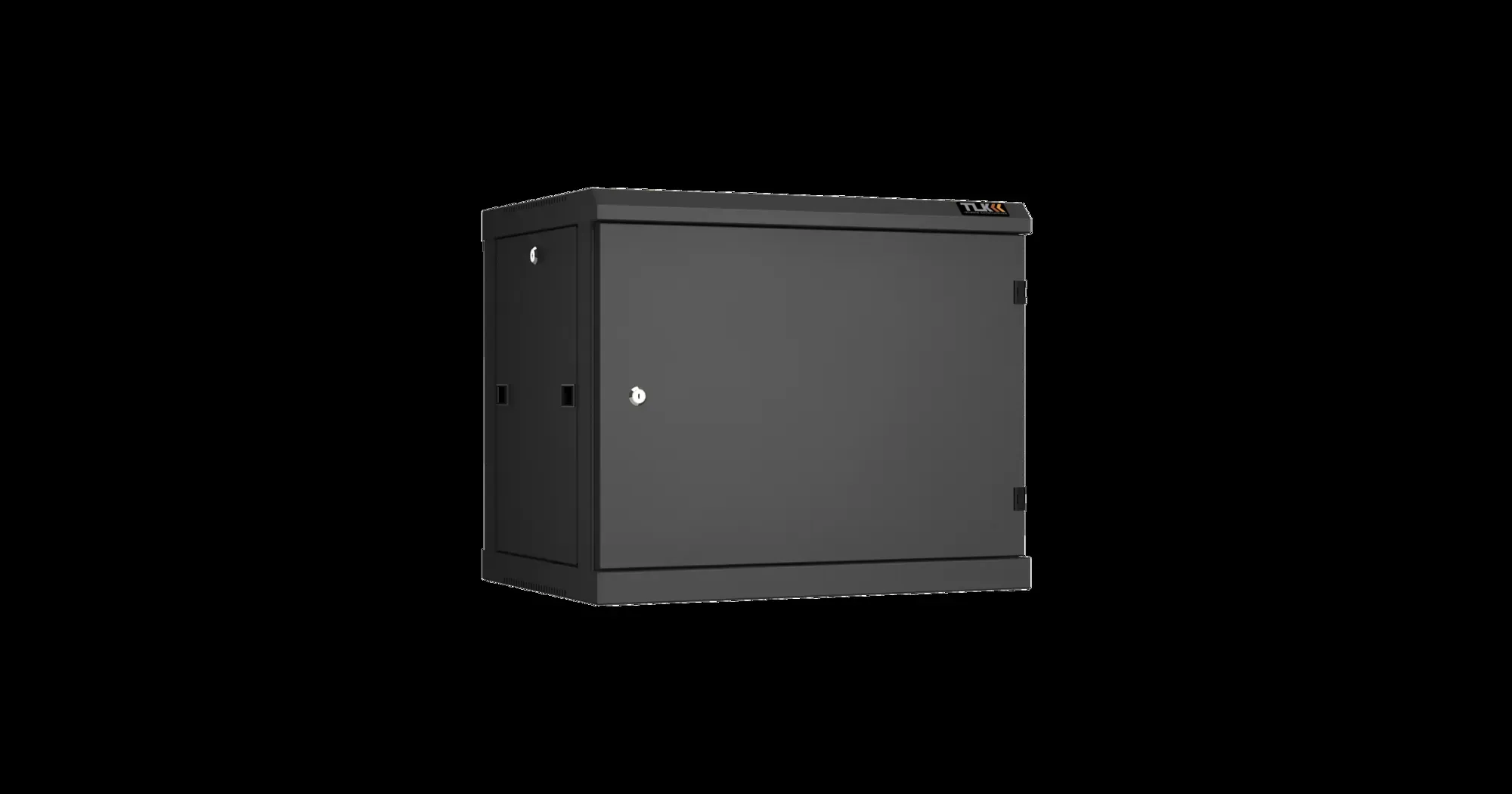 Шкаф настенный разбор 19д 9u металлическая дверь ш600хв503хг450мм черный TLK TWC-096045-R-M-BK