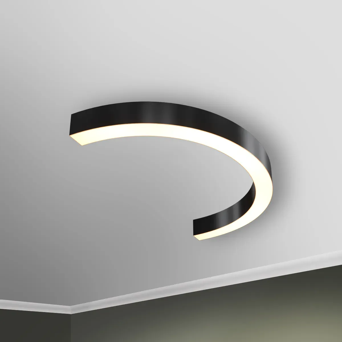 Светильник светодиодный RVE-LBX-ARCO-500-N (Полукольцо 500х250х100мм S80мм 16Вт Накладной 4000К Белый) RVElektro RVE00001319