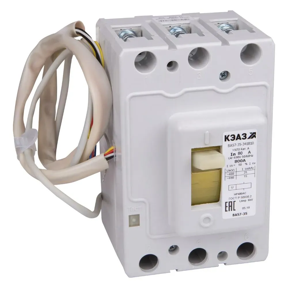 Выключатель автоматический ва57-35-824710-250а-220dc-нр24dc-ухл3-кэаз КЭАЗ 369067