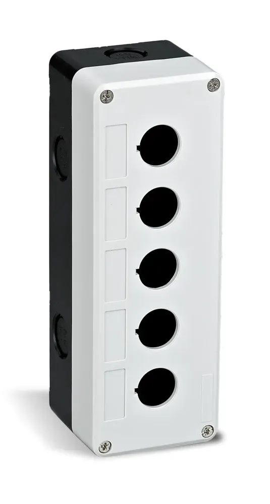 Пост кнопочный Ф22 5 мест КП-101 с кабельным вводом для устройств сигнализации и управления белый SE (Dekraft) 25505DEK