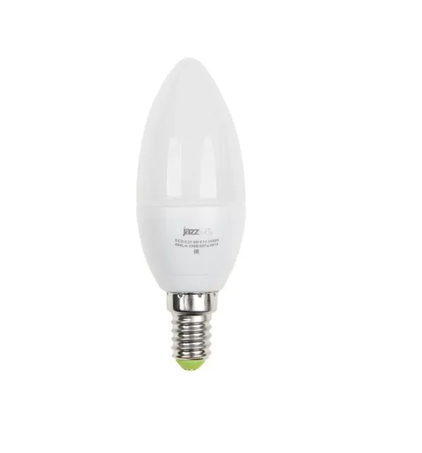 Лампа светодиодная led 5вт e14 400лм теплый матовая свеча 230v/50hz eco JAZZWAY 1036834A