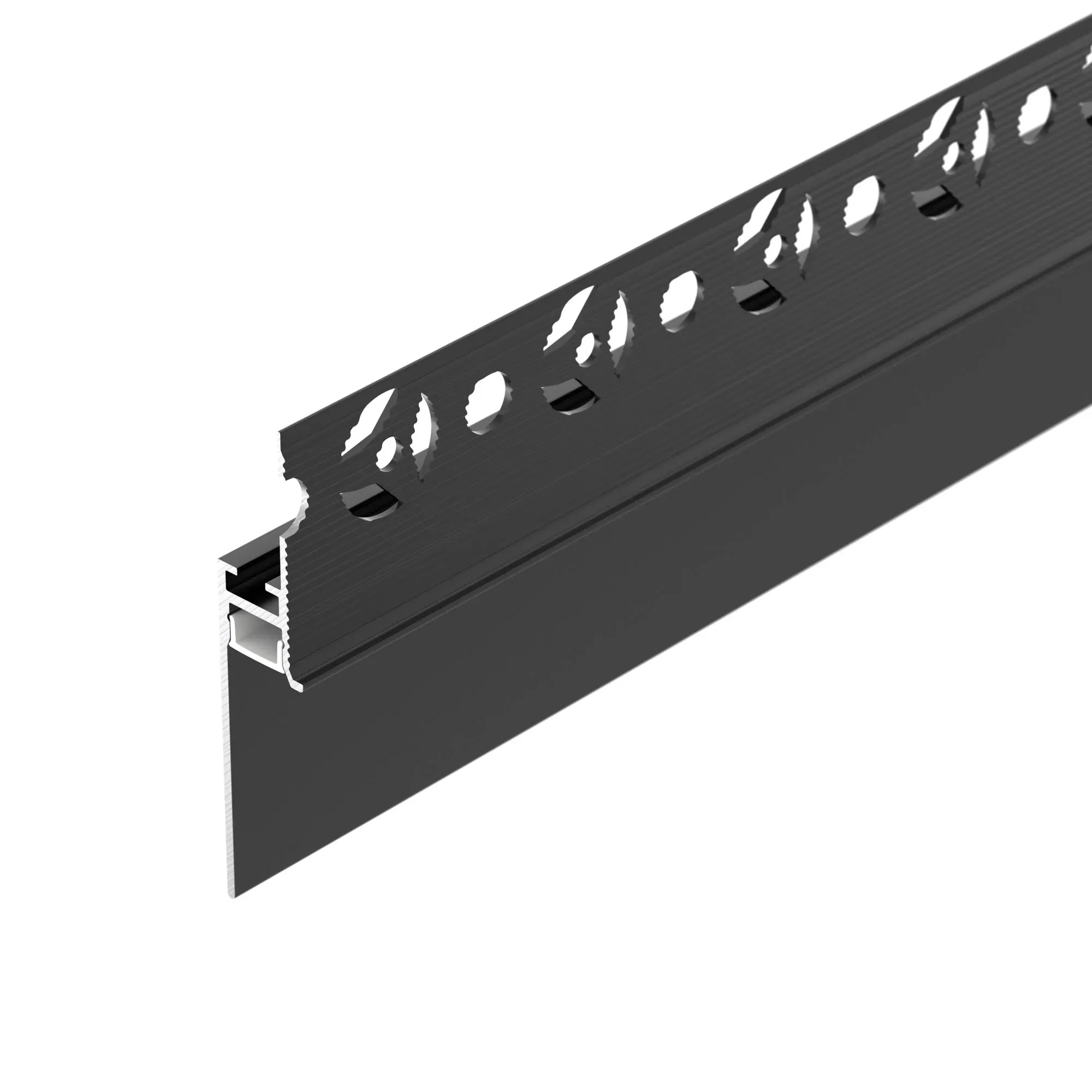 Профиль PLINTUS-FANTOM-H35-2000 BLACK (Алюминий) Arlight 043665