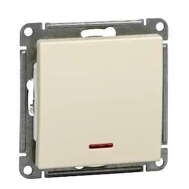 Выключатель одноклавишный, с подсветкой 10АХ, механизм, слоновая кость SE (Потенциал) VS110-153-2-86