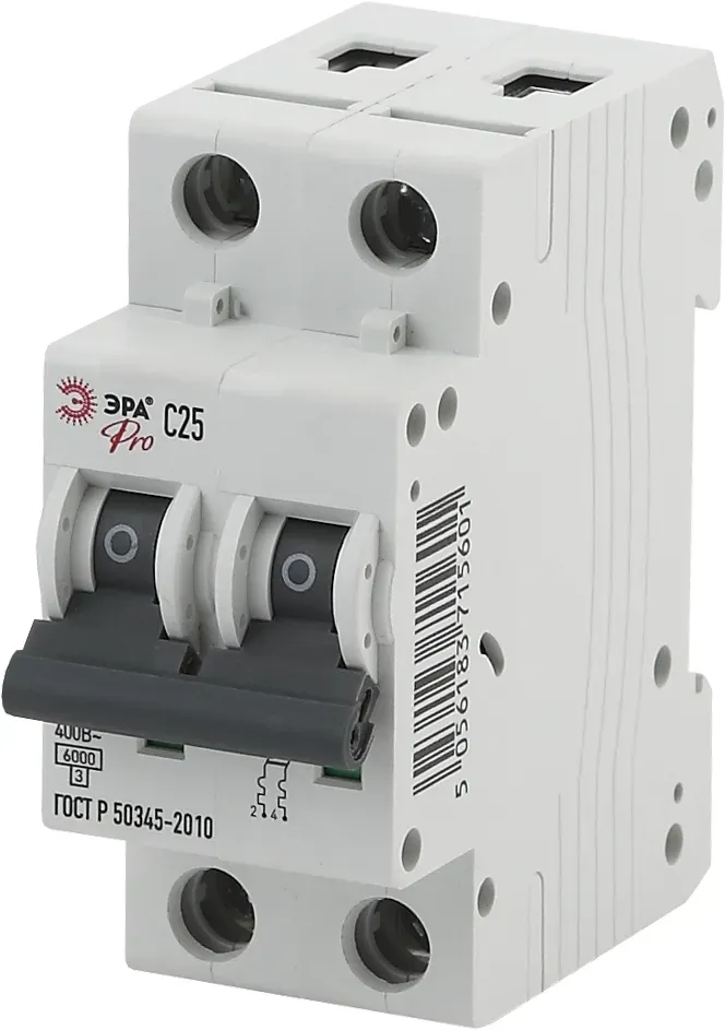 Выключатель автоматический pro no-901-54 ва47-63 2p 25а кривая c 6ка эра ЭРА Б0031826