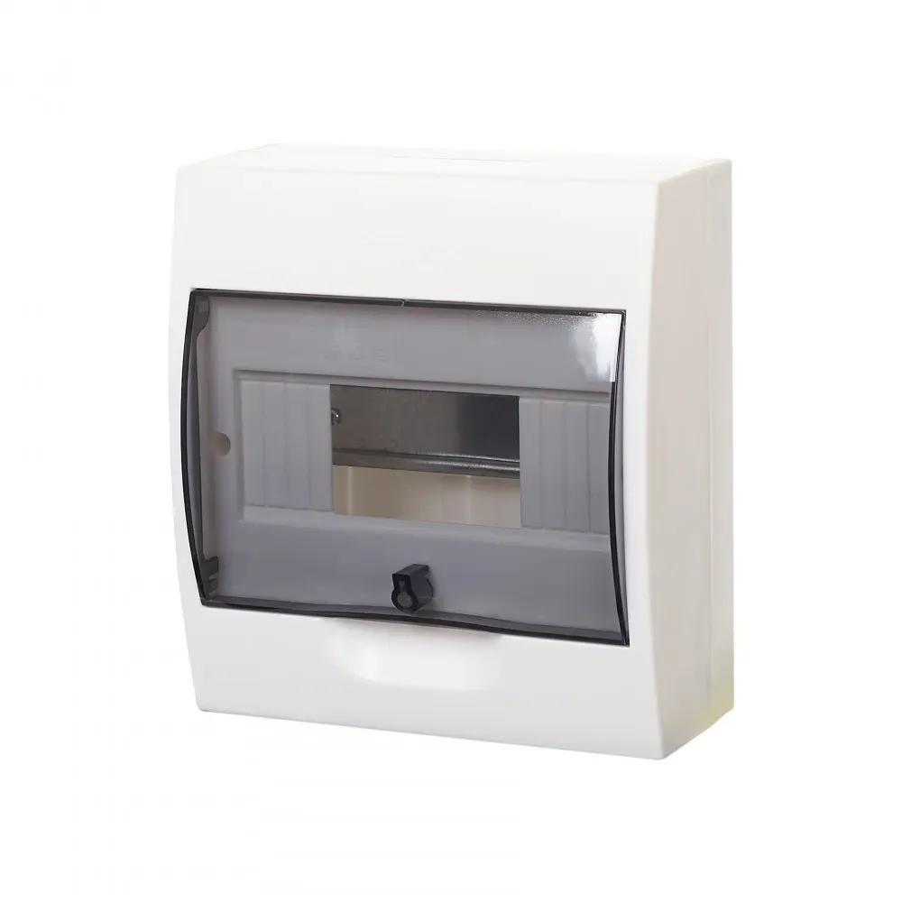 Щит распределительный навесной белый city9 (щрн-п-8) дверь прозрачная на 8 модулей ip40 DEKRAFT EZ9E108S2SRU