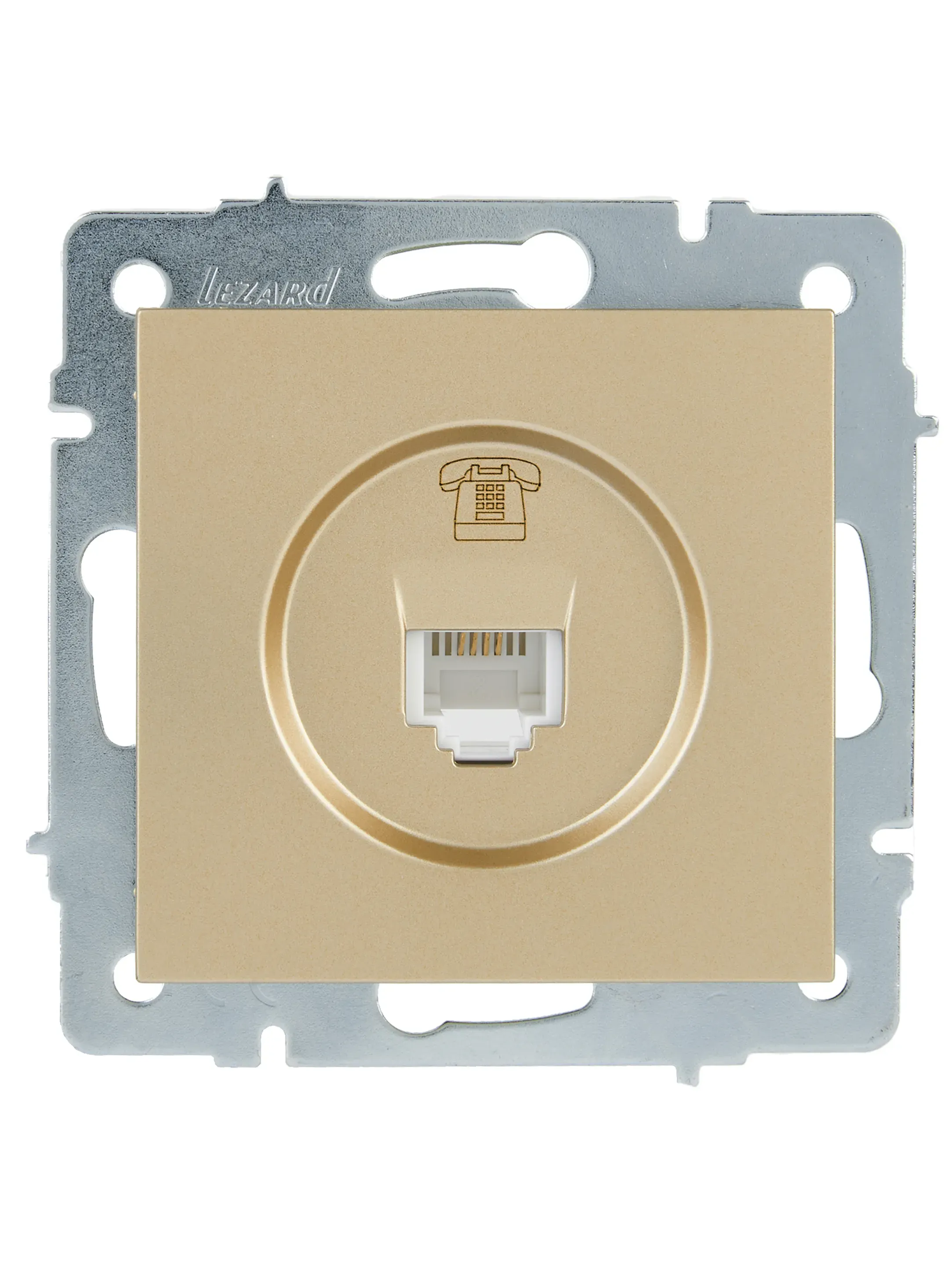 VESNA Розетка телефонная евро золото Lezard 742-3688-137