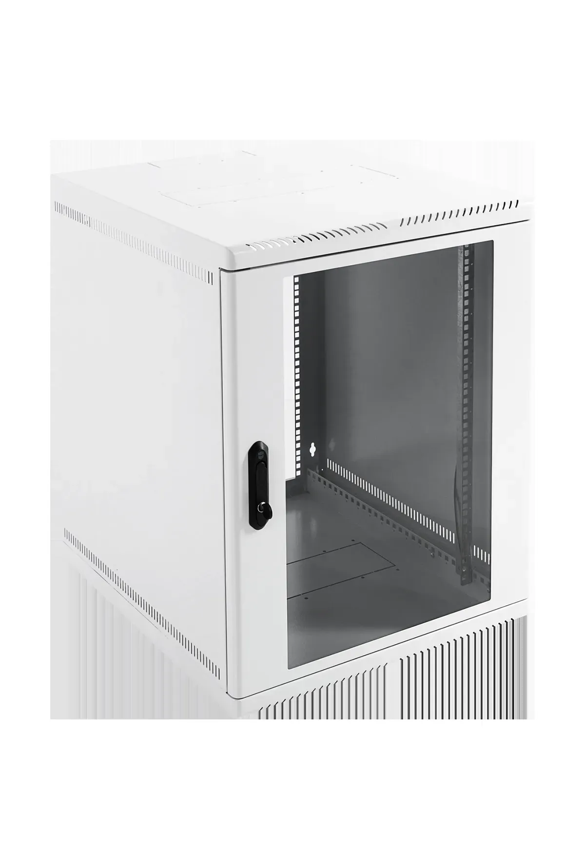 Шкаф телекоммуникационный настенный сварной 12u (600 х 350) съёмные стенки, дверь стекло, чёрный ЦМО ШРН-12.350-9005